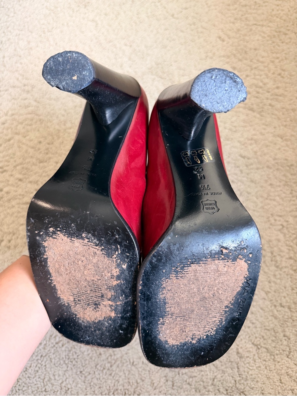 Via Spiga Red Leather Heels - Picture 6 of 8